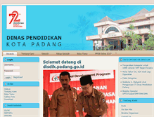 Tablet Screenshot of disdik.padang.go.id